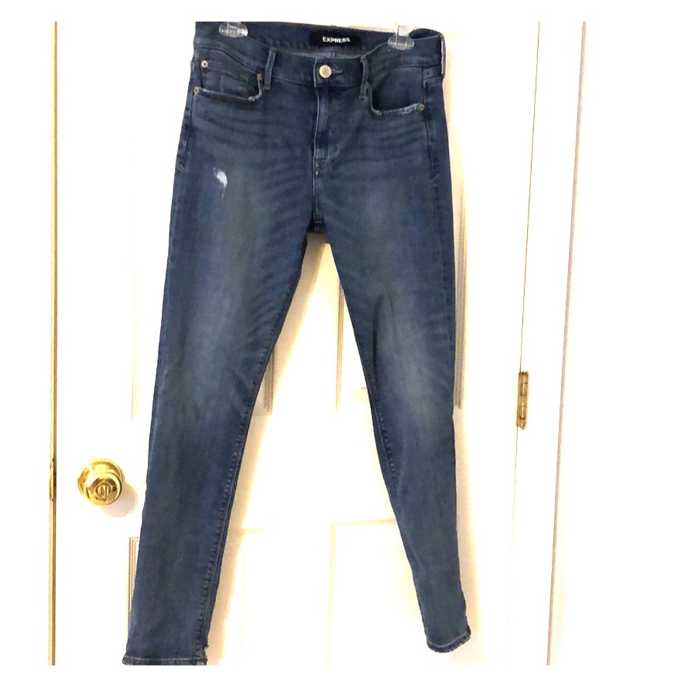 Express Stretch Super Skinny Jeans EUC lightwash